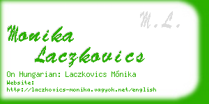monika laczkovics business card